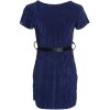 Elegantes Mädchen Sommer Kleid mit Schleife Blau 116