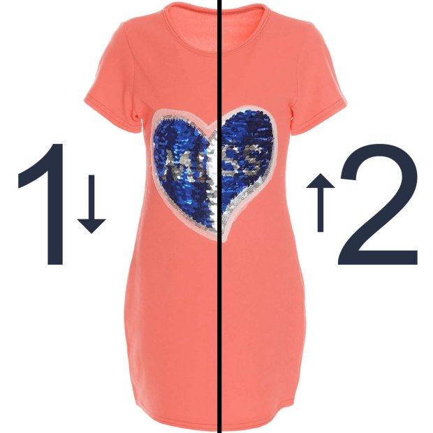 Mädchen Long-Shirt Tunika Orange 158