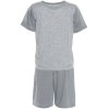 Jungen Schlafanzug Pyjama Grau 104