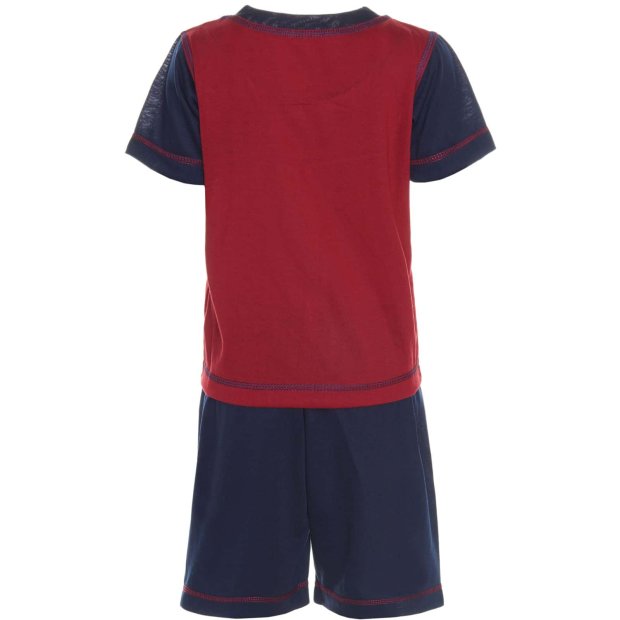 Jungen Schlafanzug Pyjama Rot 116