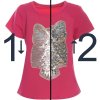 Mädchen Wende Pailletten T-Shirt mit tollem Motiv Pink 104