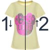 Mädchen Wende Pailletten T-Shirt mit tollem Motiv Gelb 128