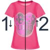 Mädchen Wende Pailletten T-Shirt mit tollem Motiv Pink 128