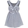Mädchen Sommer Kleid mit Großen Schleife Weiß 104