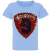Jungen Wende Pailletten T-Shirt Kurzarm mit tollem Motiv Blau 146