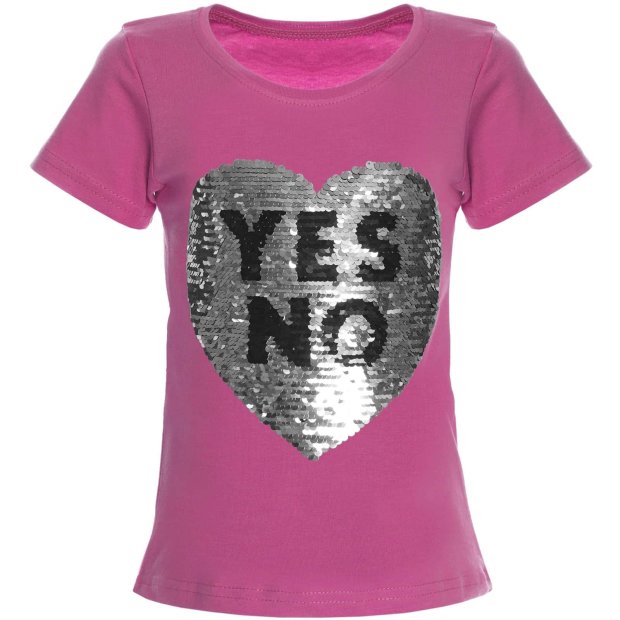 Mädchen Wende Pailletten T-Shirt in tollen Sommerfarben Pink 104