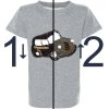 Jungen Wende Pailletten T-Shirt mit tollem Automotiv Grau 158