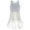Mädchen Kleid mit schwingenden Rockteil und Wende Pailletten Weiß 152