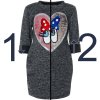 Mädchen Wende Pailletten Longshirt mit tollen Herz-Motiv Anthrazit 152