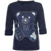 Mädchen Langarm Shirt Pullover mit Bären Motiv aus Glitzersteinen Blau 104