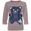 Mädchen Langarm Shirt Pullover mit Bären Motiv aus Glitzersteinen Rosa 104