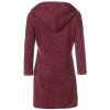 Mädchen Pullover-Kleid mit Kapuze Bordeaux 116