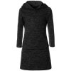 Mädchen Pullover-Kleid mit Kapuze Schwarz 122