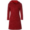 Mädchen Pullover-Kleid mit Kapuze Rot 122