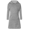 Mädchen Pullover-Kleid mit Kapuze Grau 122