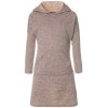 Mädchen Pullover-Kleid mit Kapuze Beige 134