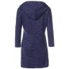 Mädchen Pullover-Kleid mit Kapuze Blau 146