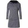 Mädchen Pullover-Kleid mit Kapuze Anthrazit 146
