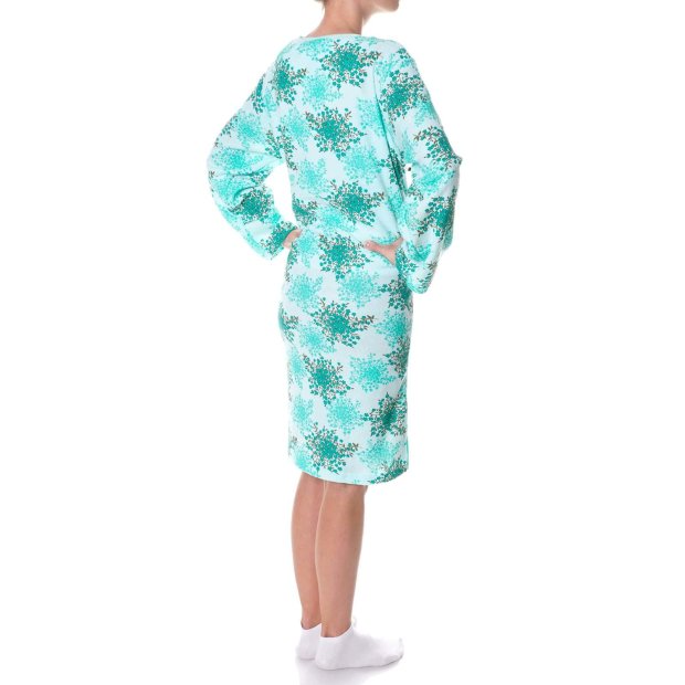 Damen Nachthemd Negligee aus Frotee Stoff Grün L