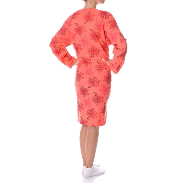 Damen Nachthemd Negligee aus Frotee Stoff Rot XL