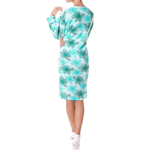 Damen Nachthemd Negligee aus Frotee Stoff Grün 3XL