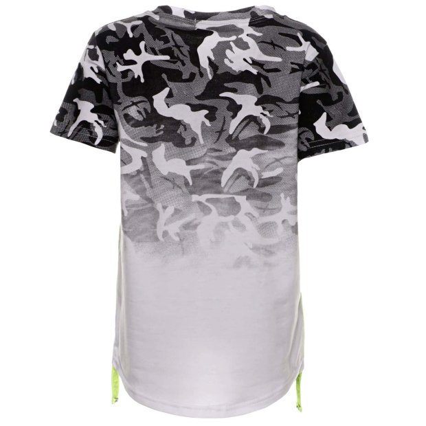 Jungen T-Shirt Camouflage mit tollen Muster Druck Weiß 128