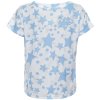 Mädchen T-Shirt Kurzarm mit Muster Druck Blau 128