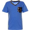 Jungen T-Shirt Kurzarm mit V-Ausschnitt Blau 152