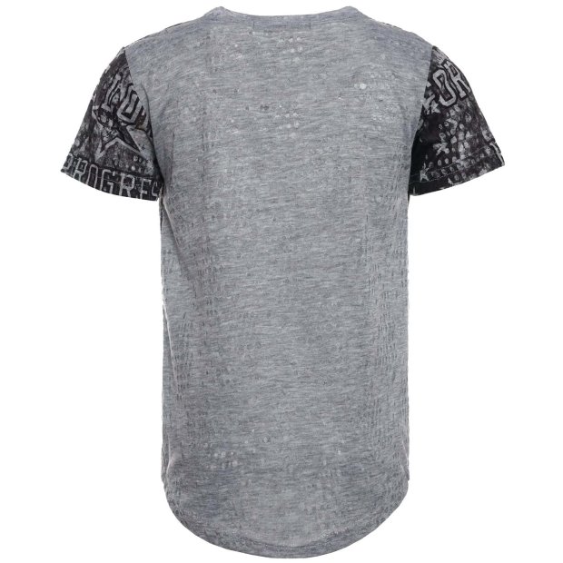 Jungen T-Shirt Kurzarm mit Riss Optik Grau 104