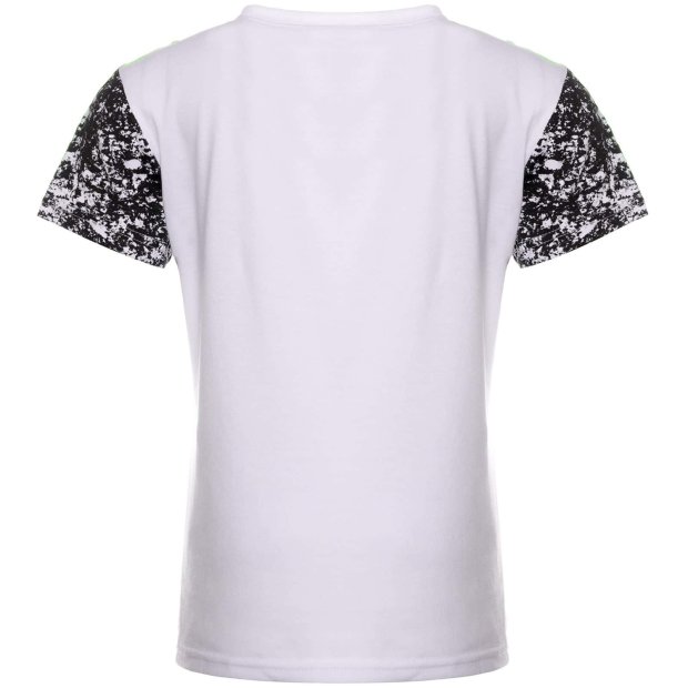 Jungen T-Shirt Kurzarm mit Muster Druck Weiß 128