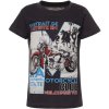 Jungen T-Shirt Kurzarm mit modernen Motivdruck Anthrazit 128