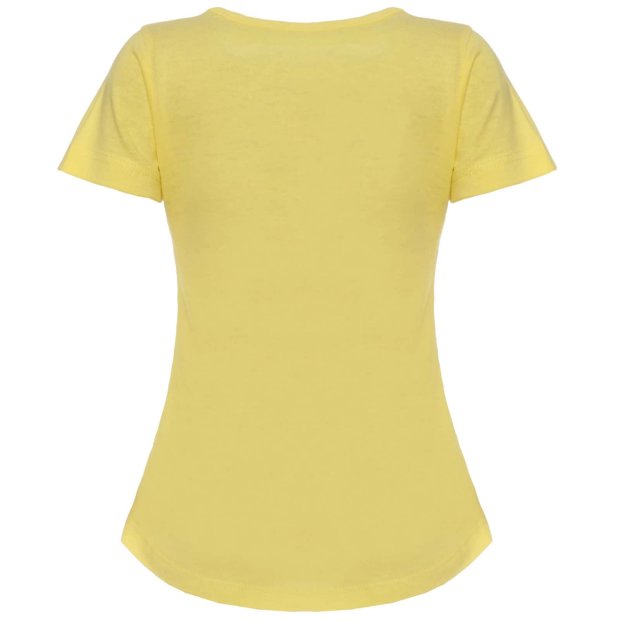 Mädchen T-Shirt mit Motiv Druck und Glitzer Gelb 92