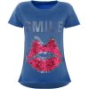 Mädchen T-Shirt mit tollem Wende Pailletten Motiv Blau 116