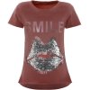Mädchen T-Shirt mit tollem Wende Pailletten Motiv Dunkelrosa 134