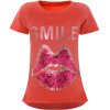 Mädchen T-Shirt mit tollem Wende Pailletten Motiv Orange 146