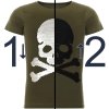 Jungen Wende Pailletten T-Shirt mit tollem Motiv Olivegrün 128