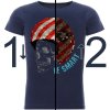 Jungen T-Shirt mit coolem Wende Pailletten Navy 104