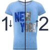 Jungen T-Shirt mit Wende Pailletten Schriftzug Hellblau 152