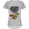 Mädchen Wende Pailletten T-Shirt mit Rose als Motiv Grau 104