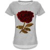 Mädchen Wende Pailletten T-Shirt mit Rose als Motiv Grau 116