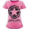 Mädchen T-Shirt mit Motiv Druck und Kunstperlen Pink 104