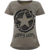 Mädchen T-Shirt mit Motiv Druck und Kunstperlen Grau 116