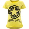 Mädchen T-Shirt mit Motiv Druck und Kunstperlen Gelb 128