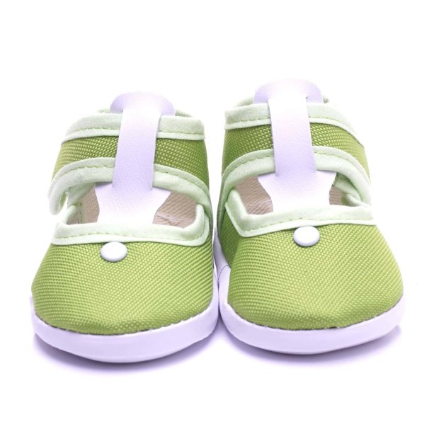 Baby Krabbel Schuhe mit Klettverschluss Grün 9cm / EU16