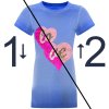 Mädchen Wende Pailletten Longshirt mit Herz-Motiv Blau 104