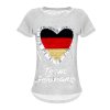 Mädchen Wende Pailletten Deutschland T Shirt mit Herz WM 2018