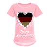 Mädchen Wende Pailletten Deutschland T Shirt mit Herz WM 2018 Rosa 152