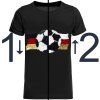Jungen Wende Pailletten Deutschland Shirt Fussball EM 2024 Schwarz 104