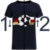 Jungen Wende Pailletten Deutschland Shirt Fussball EM 2024 Navy 116