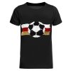 Jungen Wende Pailletten Deutschland Shirt Fussball EM 2024 Schwarz 152